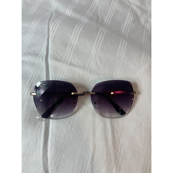 Around Me Round Frame‎ Rimless Sunglasses Grey main image 4